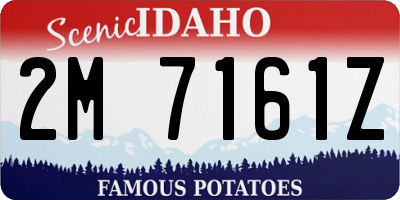 ID license plate 2M7161Z