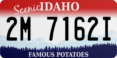 ID license plate 2M7162I
