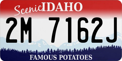 ID license plate 2M7162J