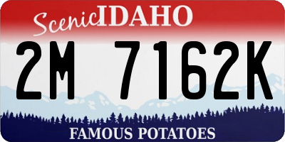 ID license plate 2M7162K