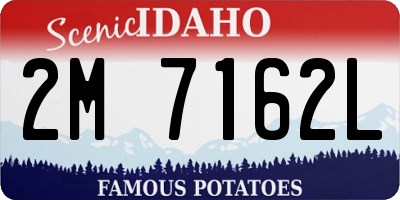 ID license plate 2M7162L