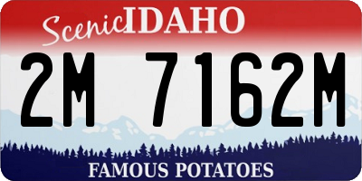 ID license plate 2M7162M