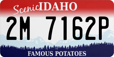 ID license plate 2M7162P