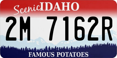 ID license plate 2M7162R