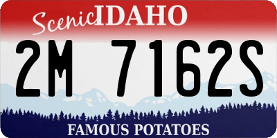 ID license plate 2M7162S