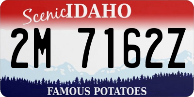 ID license plate 2M7162Z