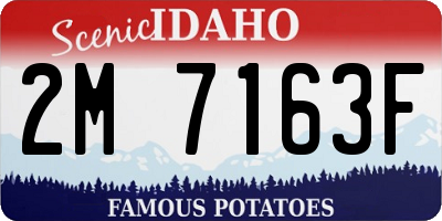 ID license plate 2M7163F