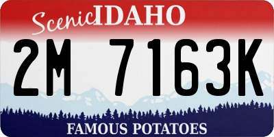 ID license plate 2M7163K