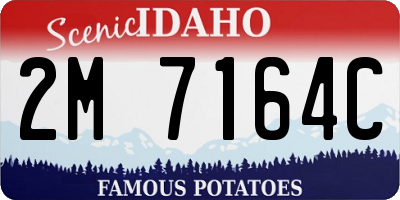 ID license plate 2M7164C