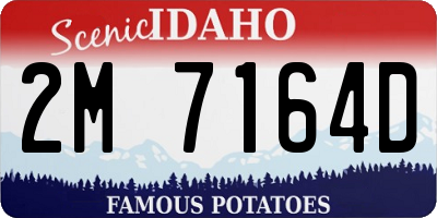 ID license plate 2M7164D