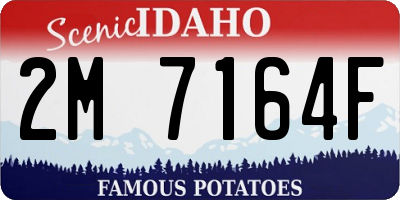 ID license plate 2M7164F