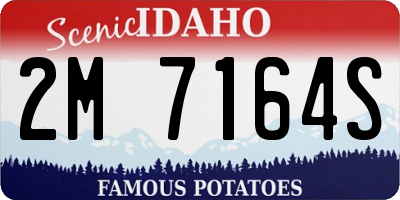 ID license plate 2M7164S