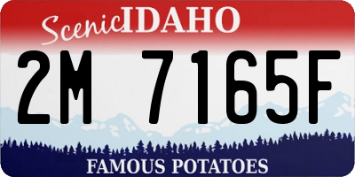 ID license plate 2M7165F