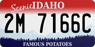 ID license plate 2M7166C