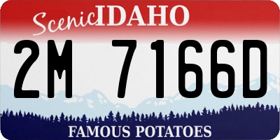 ID license plate 2M7166D