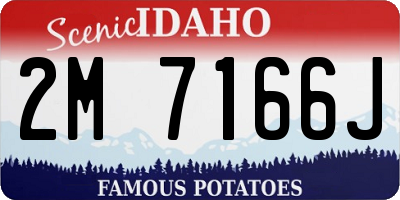 ID license plate 2M7166J