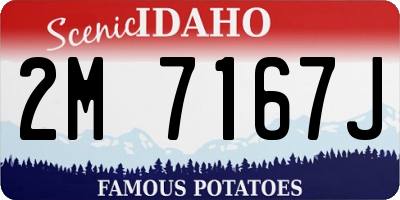 ID license plate 2M7167J