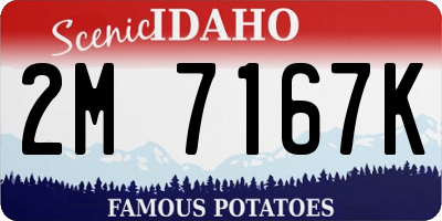 ID license plate 2M7167K