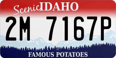 ID license plate 2M7167P