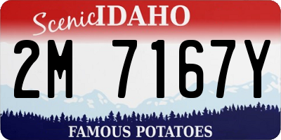 ID license plate 2M7167Y