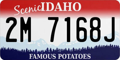 ID license plate 2M7168J