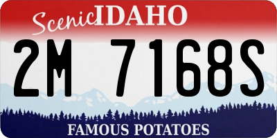 ID license plate 2M7168S