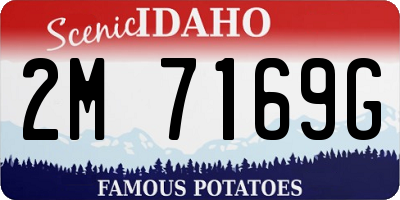 ID license plate 2M7169G