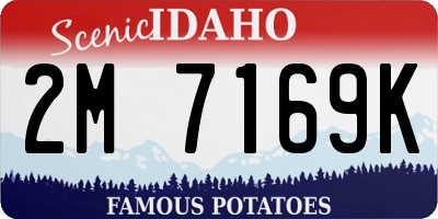 ID license plate 2M7169K