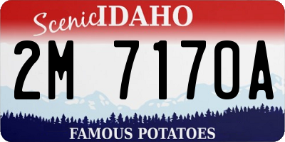 ID license plate 2M7170A