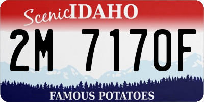 ID license plate 2M7170F