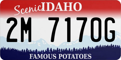 ID license plate 2M7170G