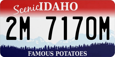 ID license plate 2M7170M