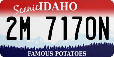ID license plate 2M7170N