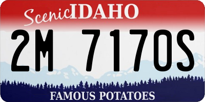 ID license plate 2M7170S