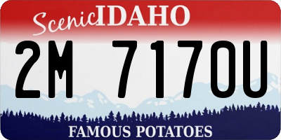 ID license plate 2M7170U