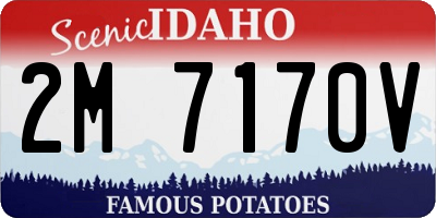 ID license plate 2M7170V