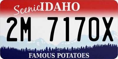 ID license plate 2M7170X