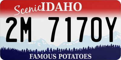 ID license plate 2M7170Y