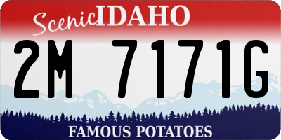 ID license plate 2M7171G