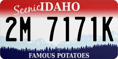ID license plate 2M7171K