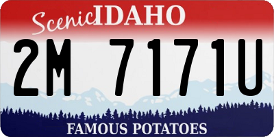 ID license plate 2M7171U