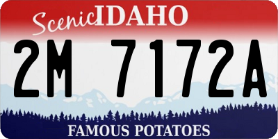 ID license plate 2M7172A