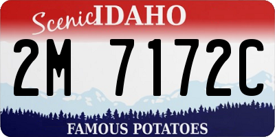 ID license plate 2M7172C