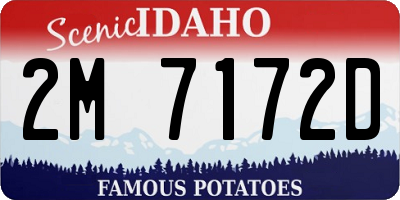 ID license plate 2M7172D