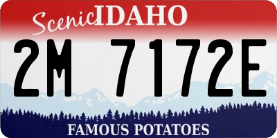 ID license plate 2M7172E