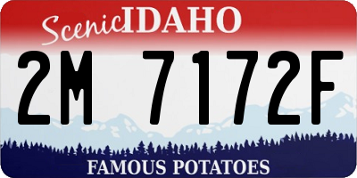 ID license plate 2M7172F