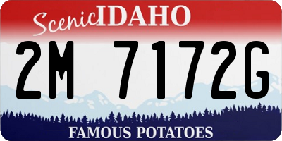 ID license plate 2M7172G