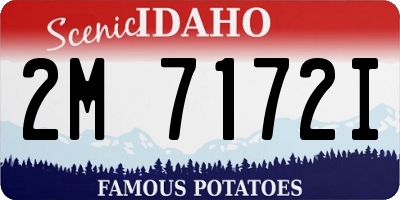 ID license plate 2M7172I