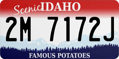 ID license plate 2M7172J