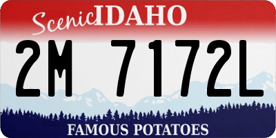 ID license plate 2M7172L